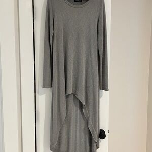 Chic Gray High-Low Women's Top